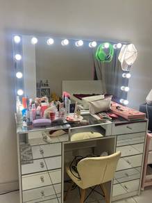 Vanity Mirror Table Meja Solek