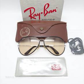 Rayban BL USA LM BLACK LEATHERS CG BROWN 62MM