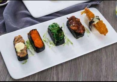 Porcelain White Flat Dessert Sushi Cake Plate