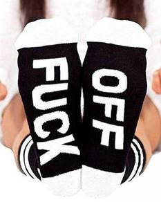 Cute black white vulgar off socks