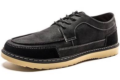 S0238 Black Retro Dock Business Casual Boat Shoes
