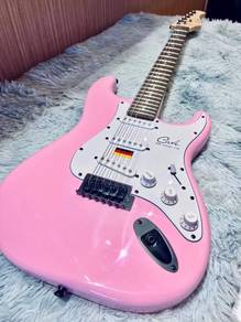 Cate QM-E02 Electric Guitar - Pink