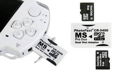 Sony PSP Dual MicroSD Memory Stick Adapter CR-5400