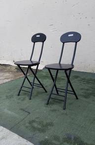 YE39D Kerusi Lipat Folding Backrest Chair Black
