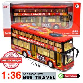 1:36 Scale Double-Decker Bus Alloy Diecast Vehicle