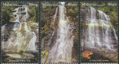 Mint stamp Waterfalls Malaysia 2022