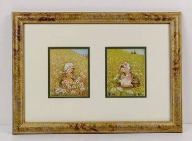 Framed Art Print - Children in Flower Fields