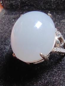 Giok Jadeite Jed Burma Lavender Ungu Gred A Alami