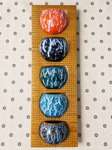 Glazed ceramic pots (5 Pieces) - New