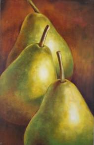 Pear Still Life Oil Painting – Unsigned