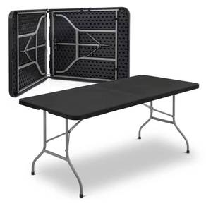 Plastic Folding Table Black 