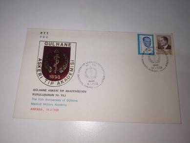 FDC Stamp Turkiye 1988 Gulhane Medical Academy