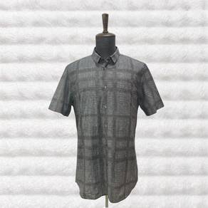 Burberry Check Plaid Grey S/S Shirt