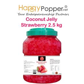 Strawberry Coconut Jelly Milk Tea Topping 2.5kg