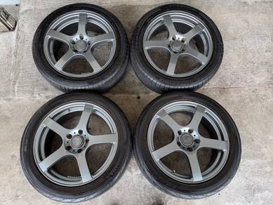 Rim 17 inch cutting prodrive GC-05F tayar 80%