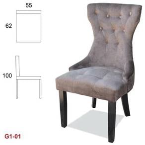 G1 Dining Chair PU Leather Solid Wood Kerusi Makan
