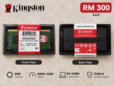 Kingston DDR4 8GB 3200MHz Laptop RAM – SO-DIMM 🖤