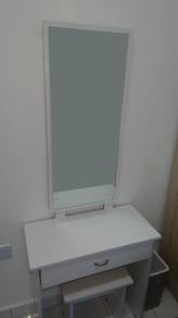 NEW White Dressing Table with Mirror and Stool
