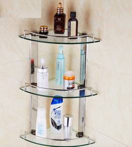 Bathroom glass rack T304 ( corner ) / shampoo rack