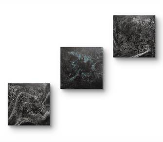 Set abstract painting 3 canvas