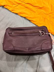Louis Vuitton Pavel Clutch Bag Brown Taiga Leather
