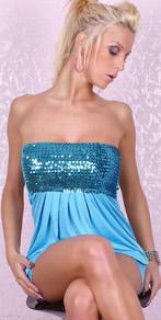 CW060 Sexy Sequin Tube Mini Dress Club Wear