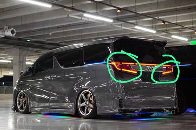 Vellfire front skirt modellista + Tail Lamp 