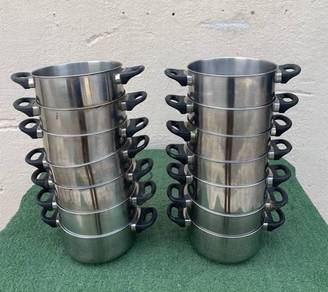 B449 Periuk Stainless Steel 21cm Double Handle Pot
