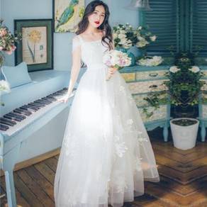 White prom wedding bridesmaid dress gown RBP0216