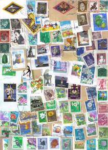50Pcs All Different Bird Flower Shell Japan Stamp