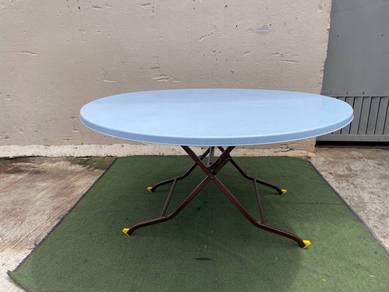 3VPT-R5-B NEW*Meja Bulat Lipat Plastik 3V 5 Feet