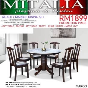 Quality Natural Marble 6 Seater Dining Set Sale