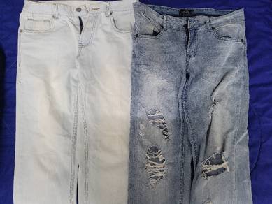 [F.O.S] Regular & Ripped Jeans