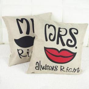 Sepasang kusyen bantal sarung Cushion pillow case