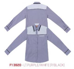 Baju Korporat Perempuan F13920 Light Purple/White