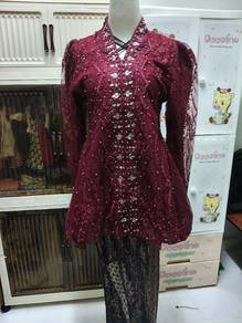 Kebaya Manik Maroon New