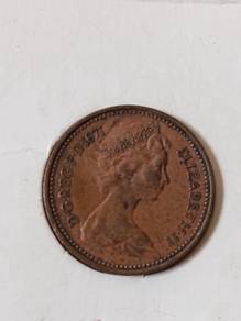 1971 UK one penny Coin
