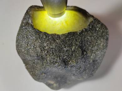 Ice Yellow & Green Type A Jadeite Jade Rough Stone