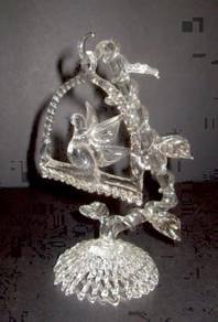 Bird on a Swing Acrylic Deco - Vintage 1990s