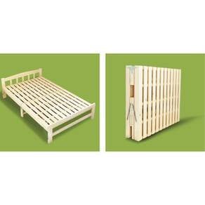 195x100x55cm Light Brown Foldable Bed Frame