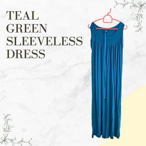 Teal Green Sleeveless Dress