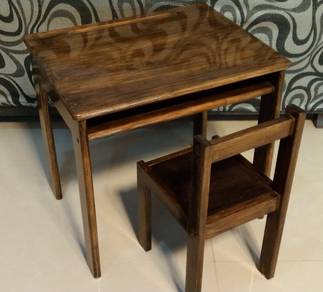 Mini Desk set, cum chair, solid wood
