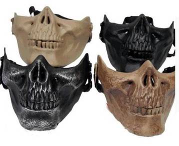 Skull Half CS Costume Paintball War Games Mask