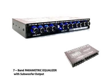 CALIBER 7-BAND PRE AMPLIFIER Parametric EQ 7V Rms