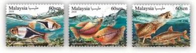 Mint stamp Ornamental Fishes Malaysia 2018