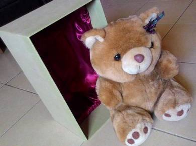Dy Large Furry Teddy Bear In A Box for Caring Hand