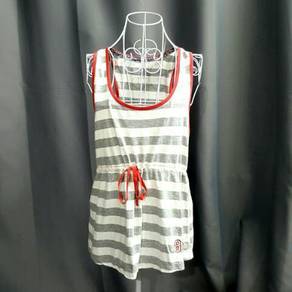Tommy Hilfiger Striped Grey Sleeveless Top