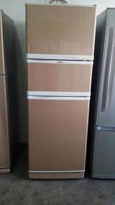 Gold 3 doors Elba Peti Fridge Sejuk Refrigerator