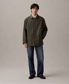 CALVIN KLEIN Contrast Collar Car Coat – Men | Size