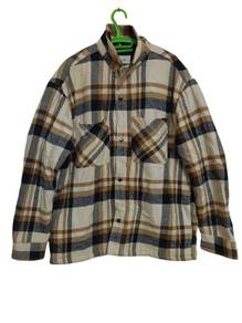 833.H&M Plaid Flannel Shirt Jacket